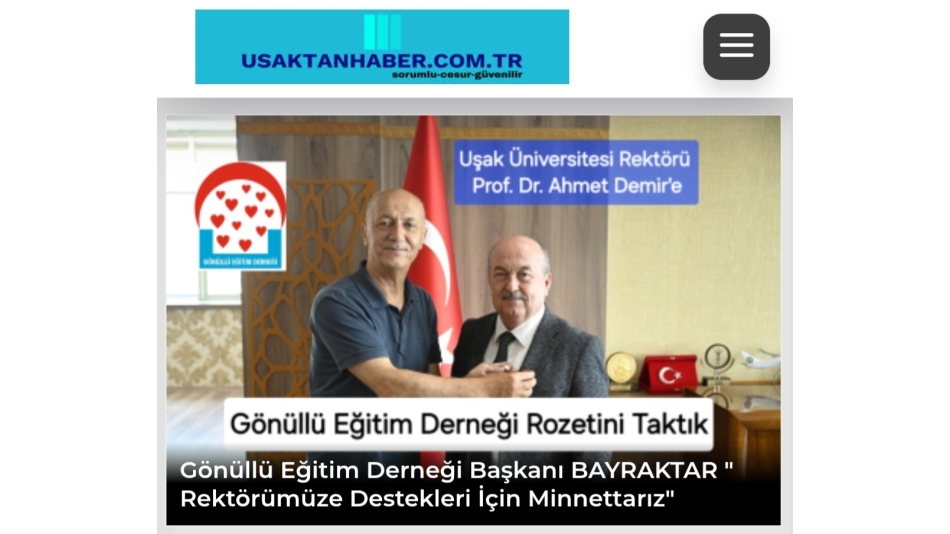 Dernek Başkanımız Bayraktar 